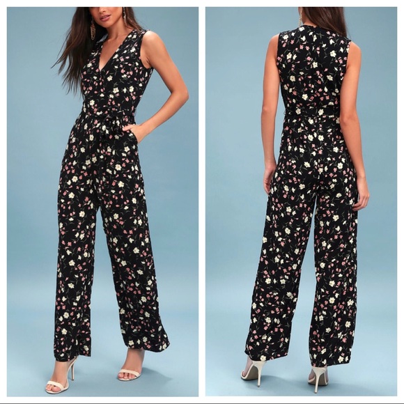 Lulus Pants - Lulus Robertson Floral Jumpsuit